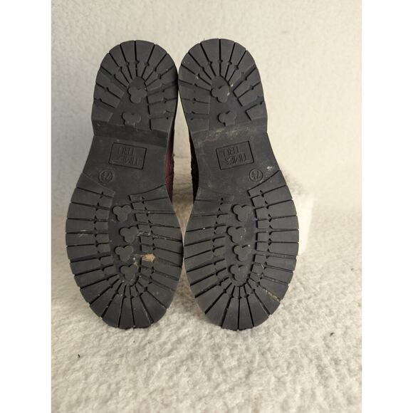 Combat Lug Boots Size 7.5 Military Style Women's Comfort Time & Tru Wine * - Picture 5 of 14